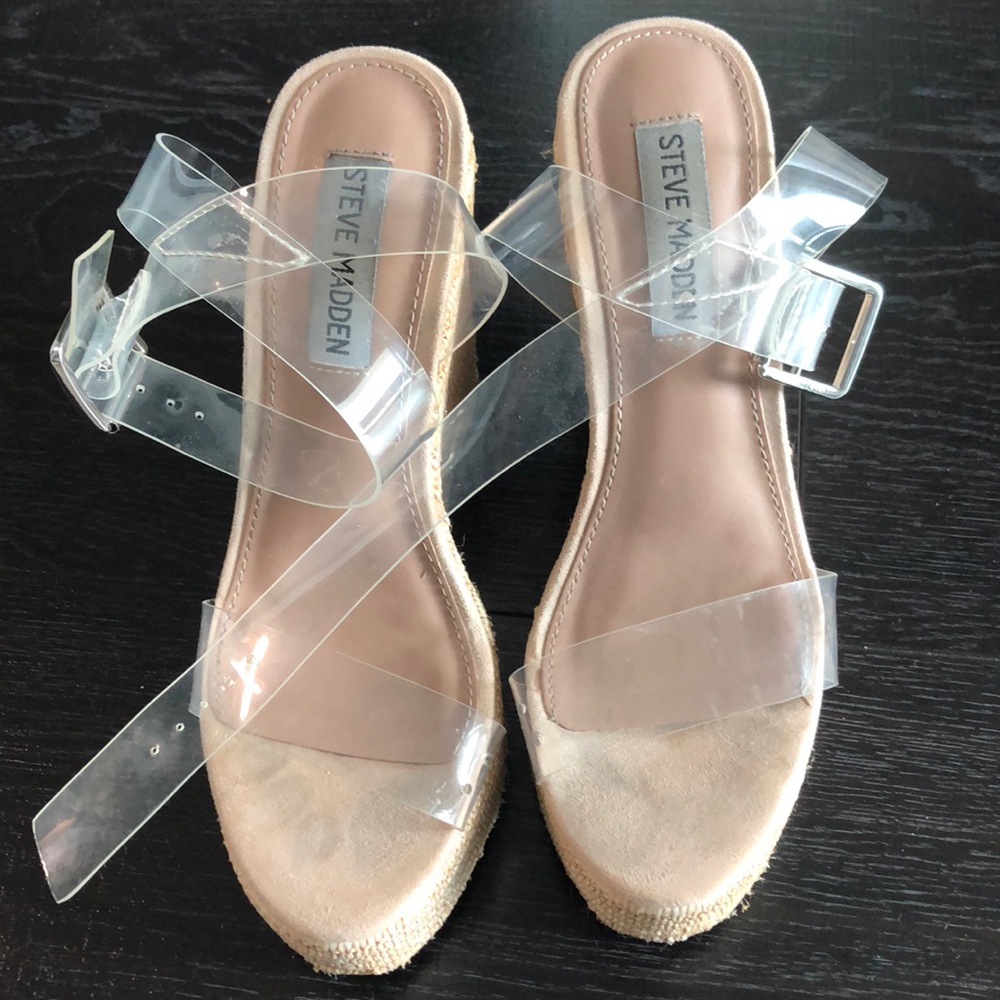 Woman’s Clear Wedge Sandal
